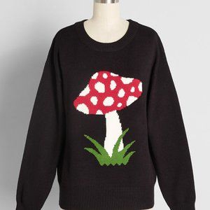 MODCLOTH Dangerfield Mushroom Sweater LARGE NWT
